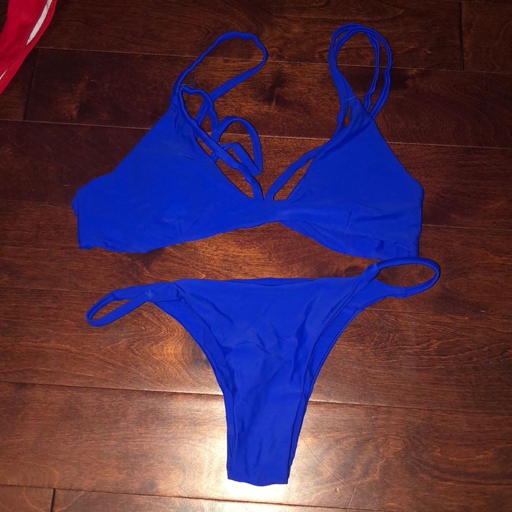 zaful blue bikini